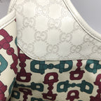 Gucci Jackie Bardot Guccissima Shoulder Bag White