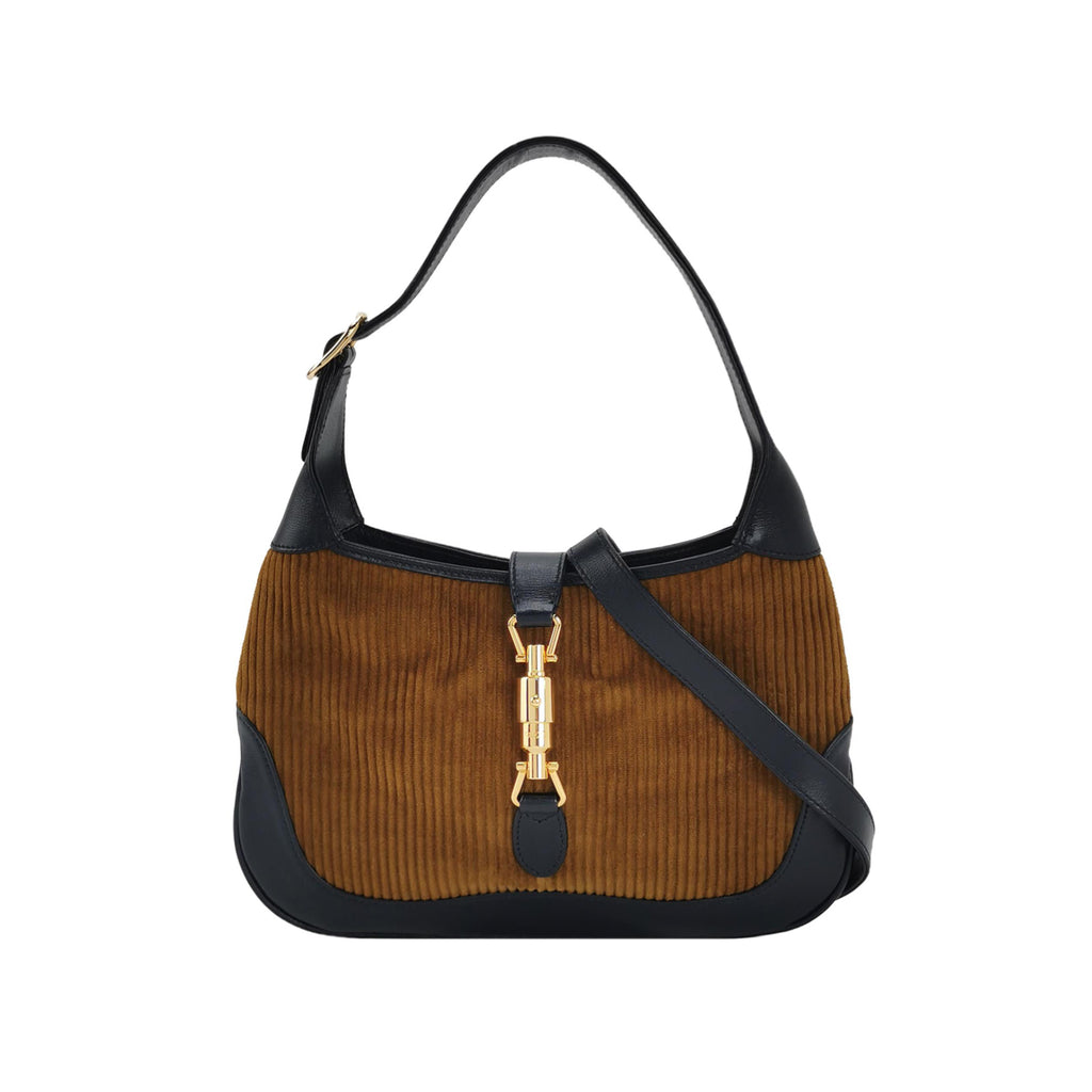 Gucci Jackie 1961 Small Corduroy Color Block Shoulder Bag
