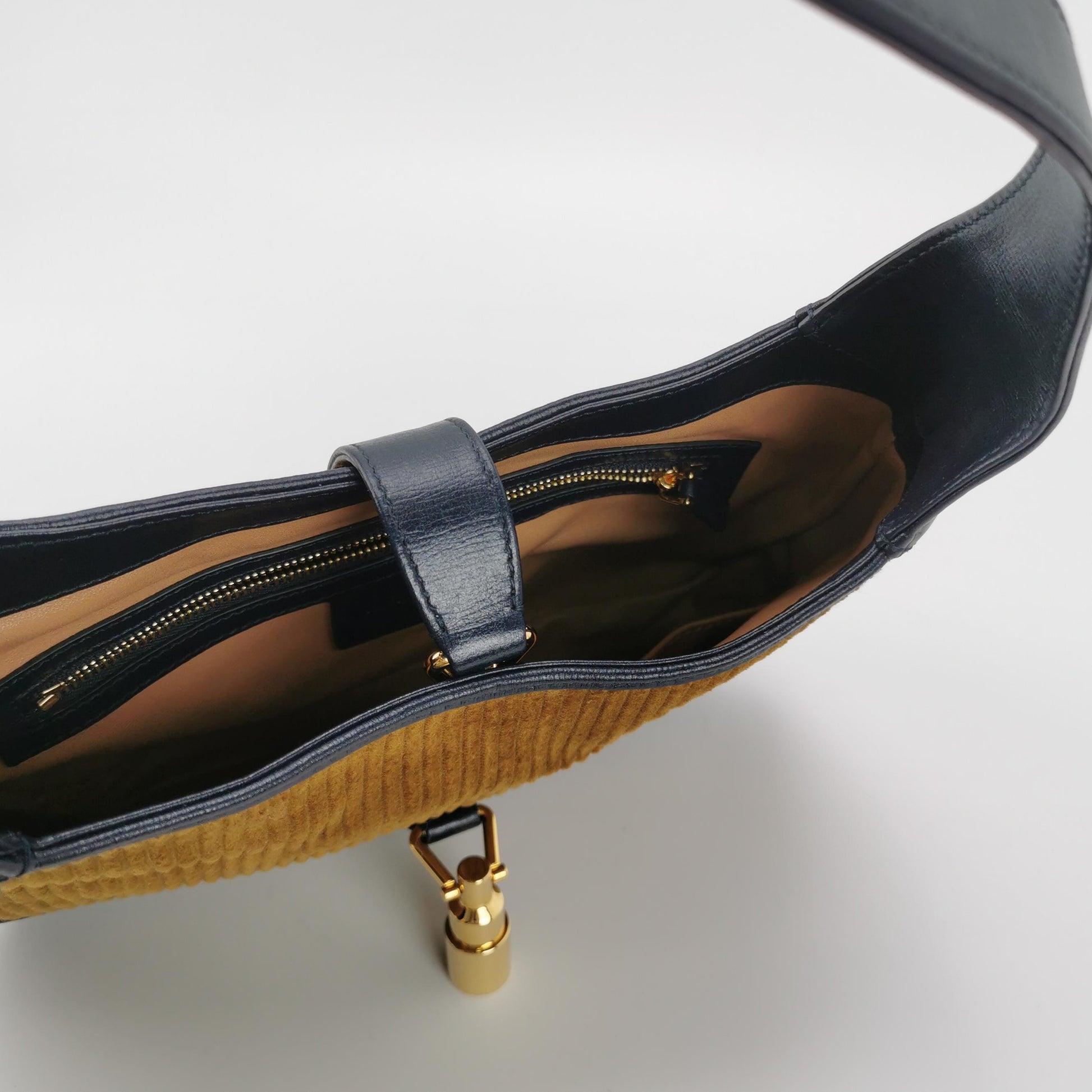 Gucci Jackie 1961 Small Corduroy Color Block Shoulder Bag