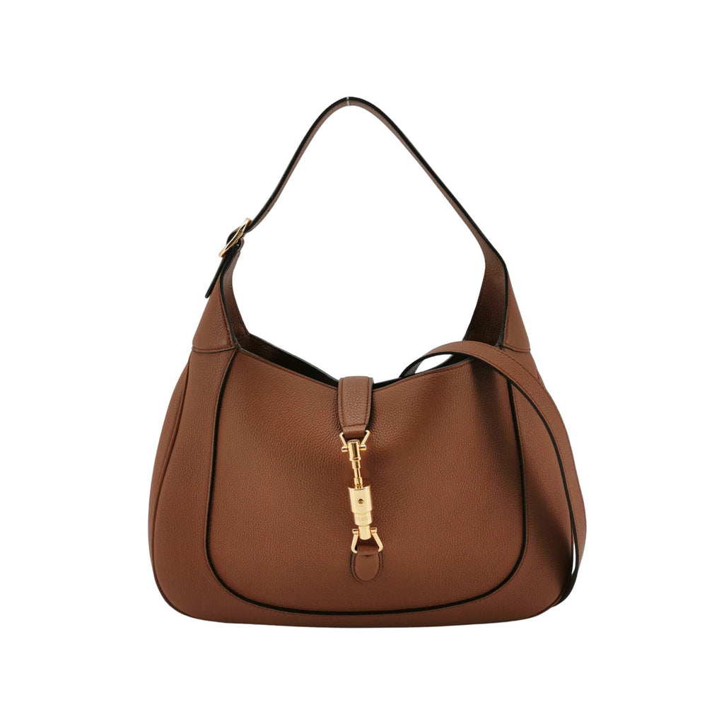 Gucci Jackie Medium Grained Calfskin Brown