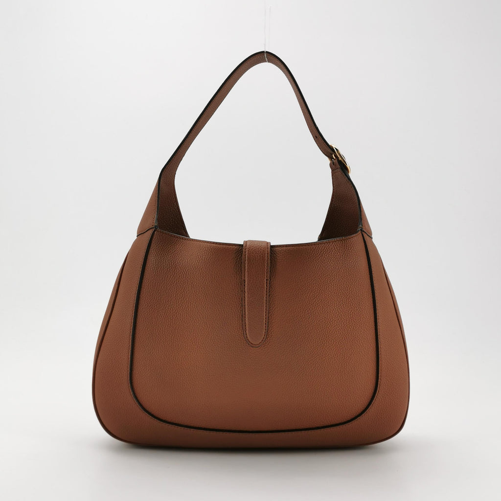 Gucci Jackie Medium Grained Calfskin Brown