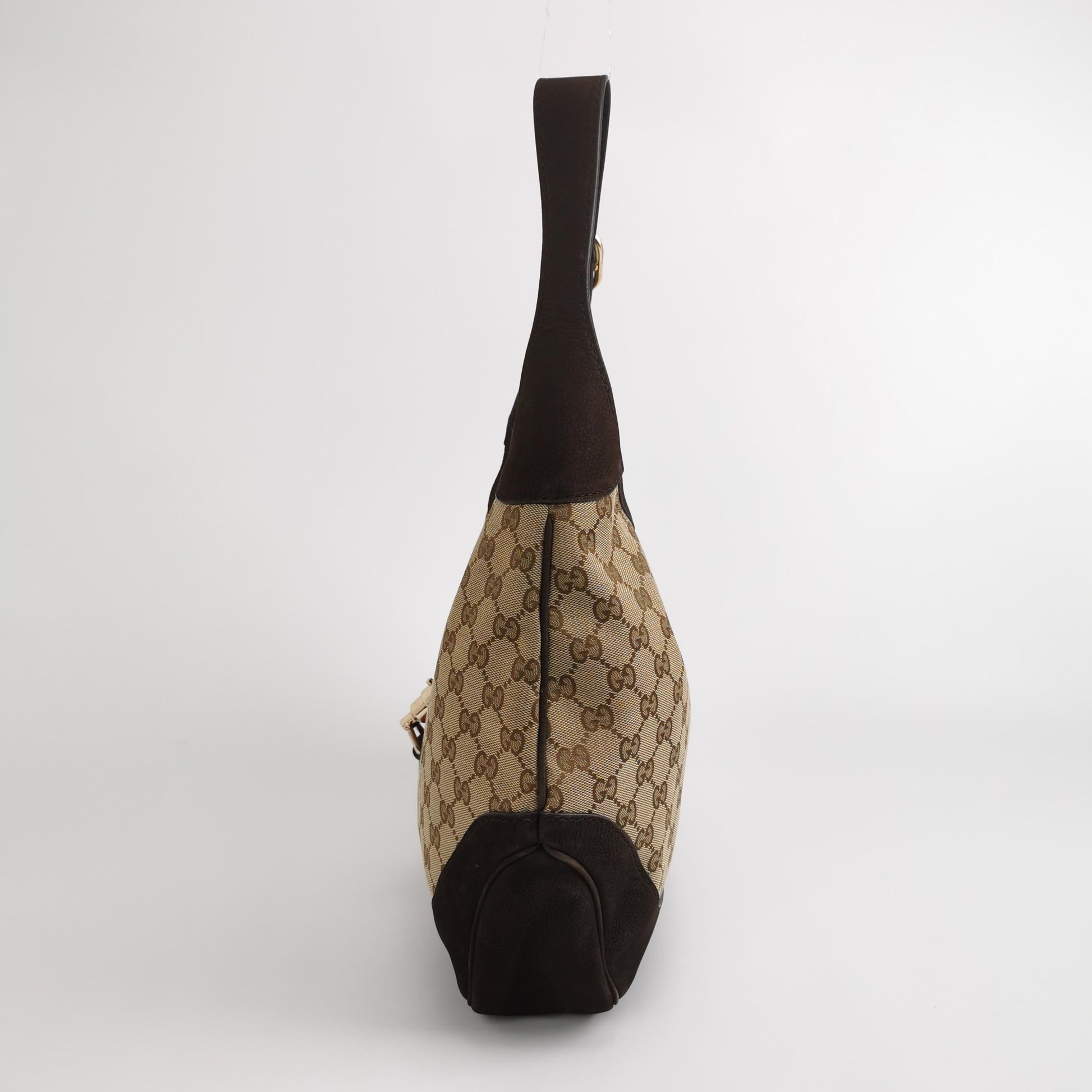 Gucci Jackie 1961 Small Canvas Shoulder Bag Nubuck