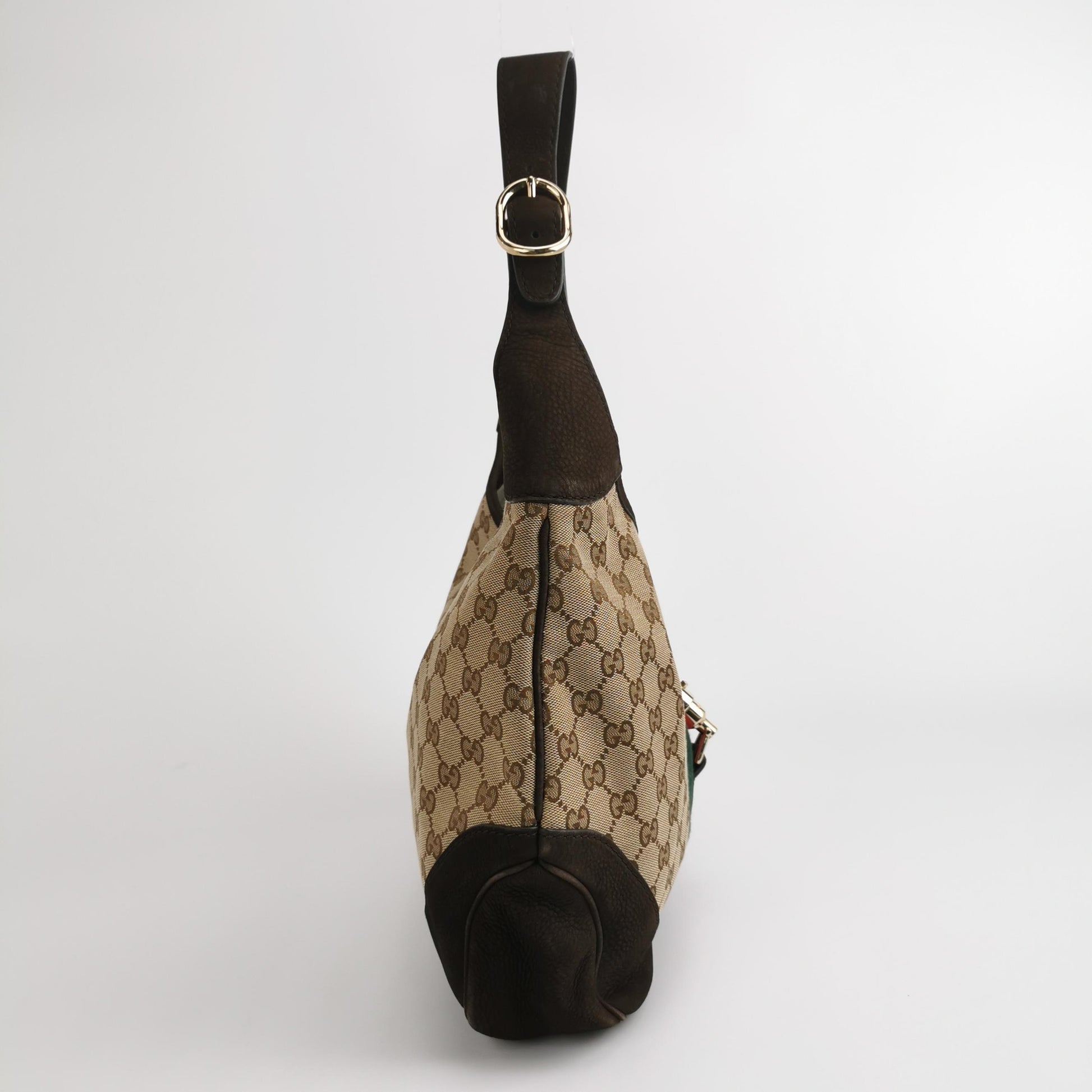 Gucci Jackie 1961 Small Canvas Shoulder Bag Nubuck