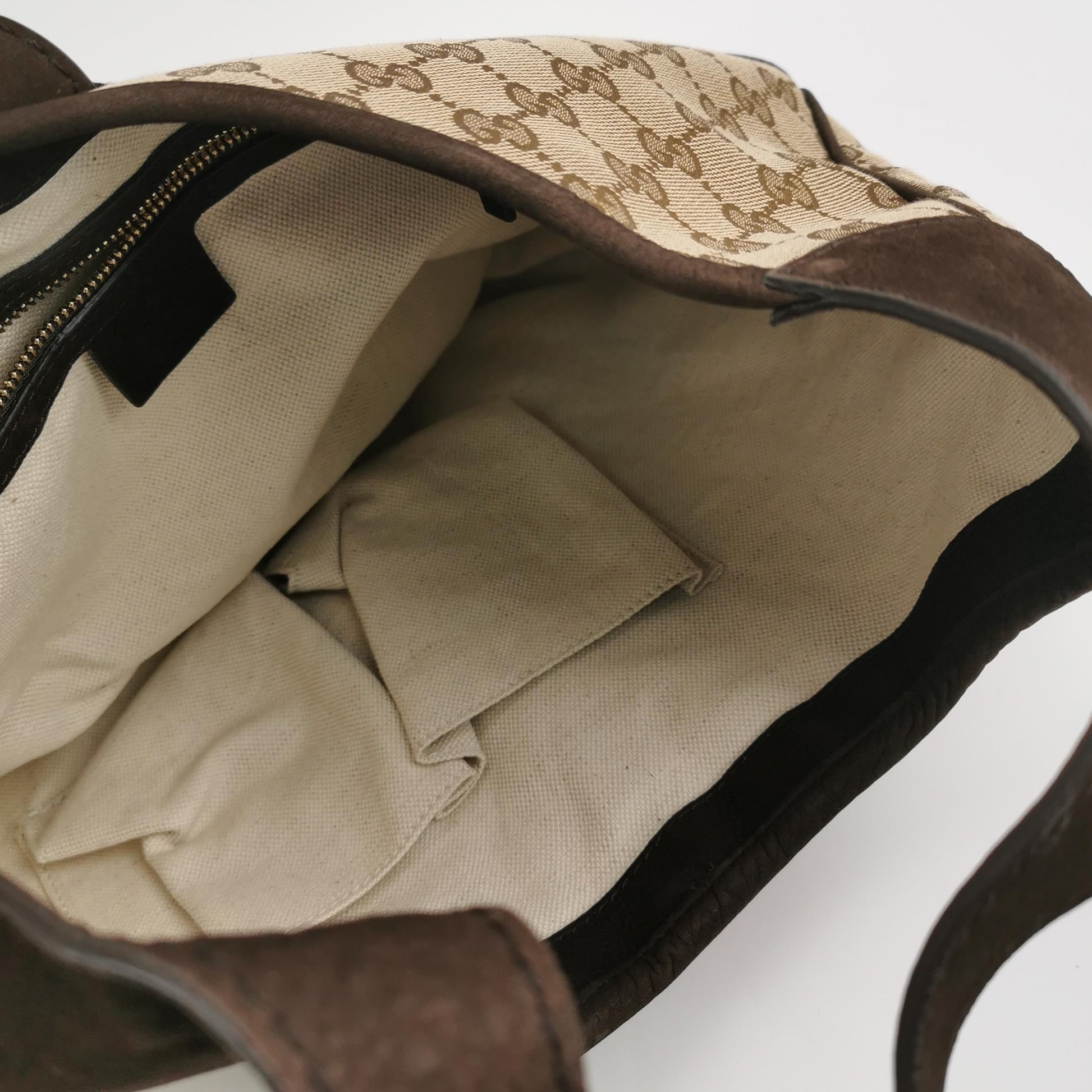 Gucci Jackie 1961 Small Canvas Shoulder Bag Nubuck