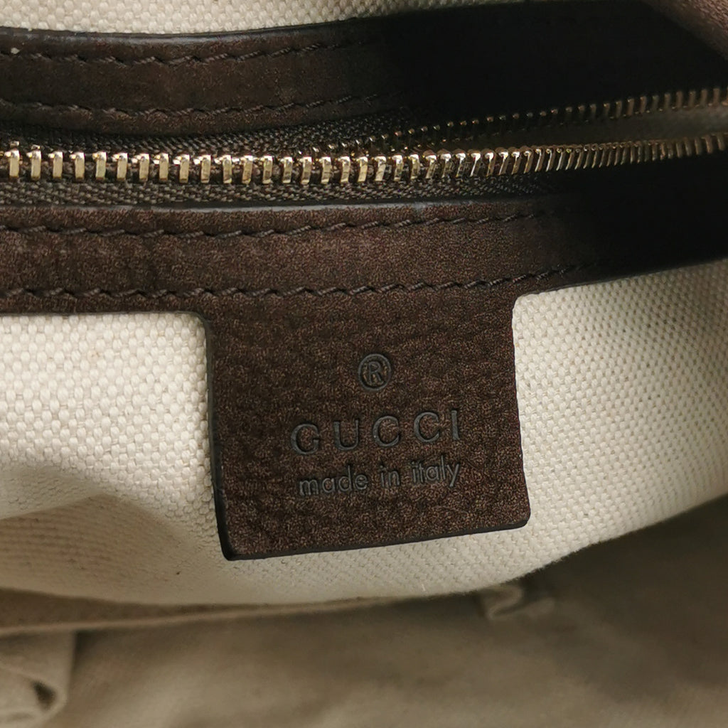 Gucci Jackie 1961 Small Canvas Shoulder Bag Nubuck