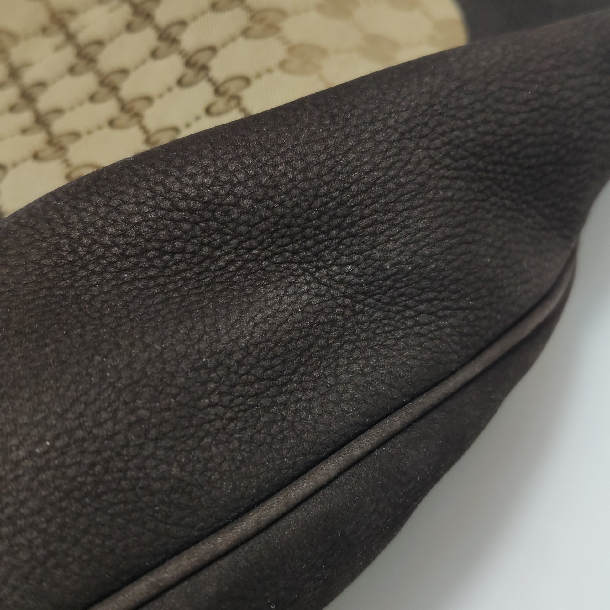 Gucci Jackie 1961 Small Canvas Shoulder Bag Nubuck