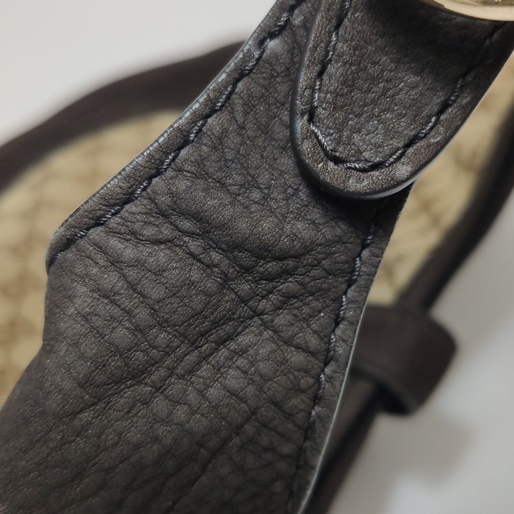 Gucci Jackie 1961 Small Canvas Shoulder Bag Nubuck