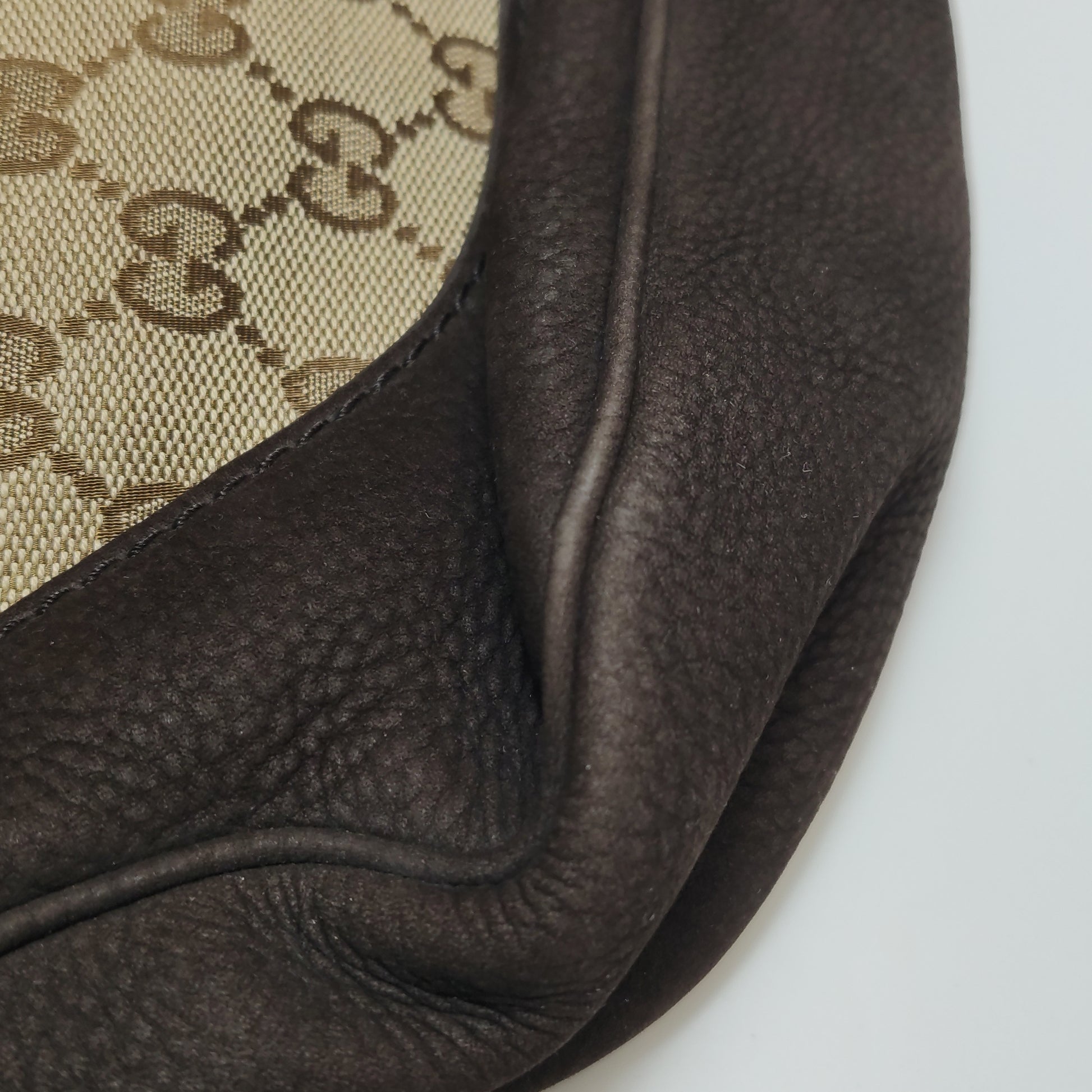 Gucci Jackie 1961 Small Canvas Shoulder Bag Nubuck