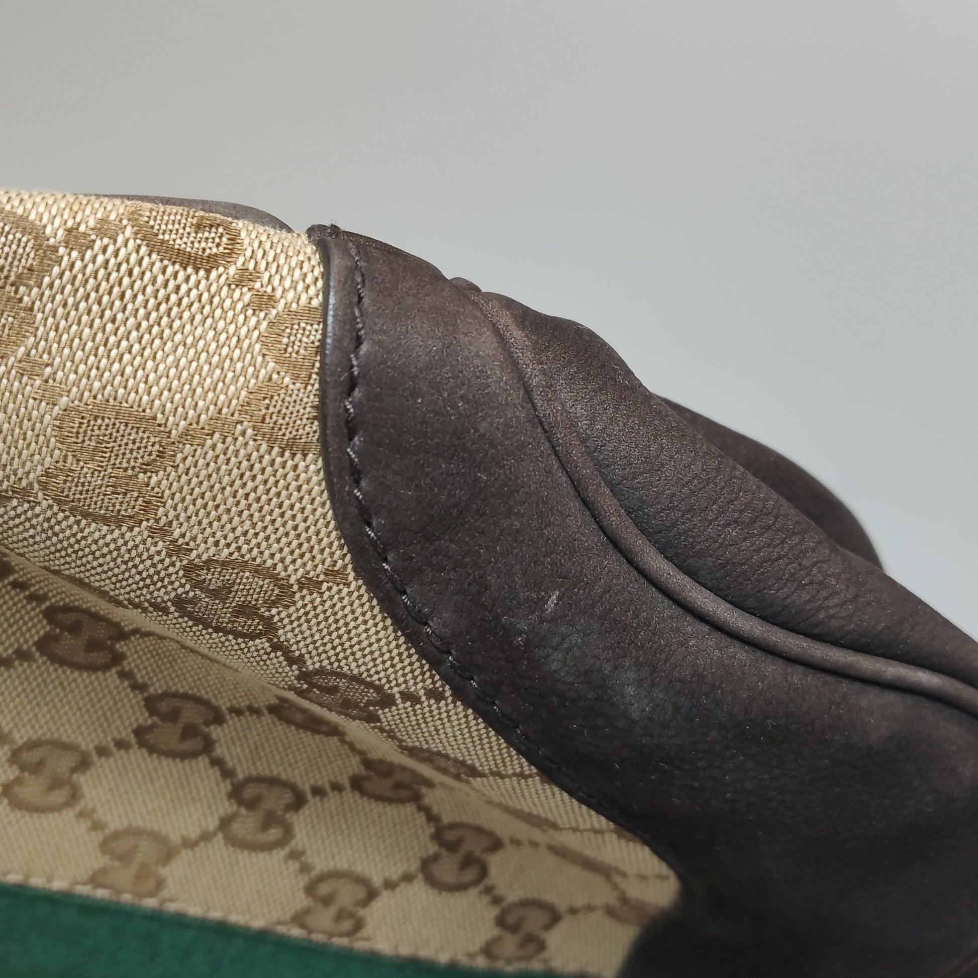 Gucci Jackie 1961 Small Canvas Shoulder Bag Nubuck