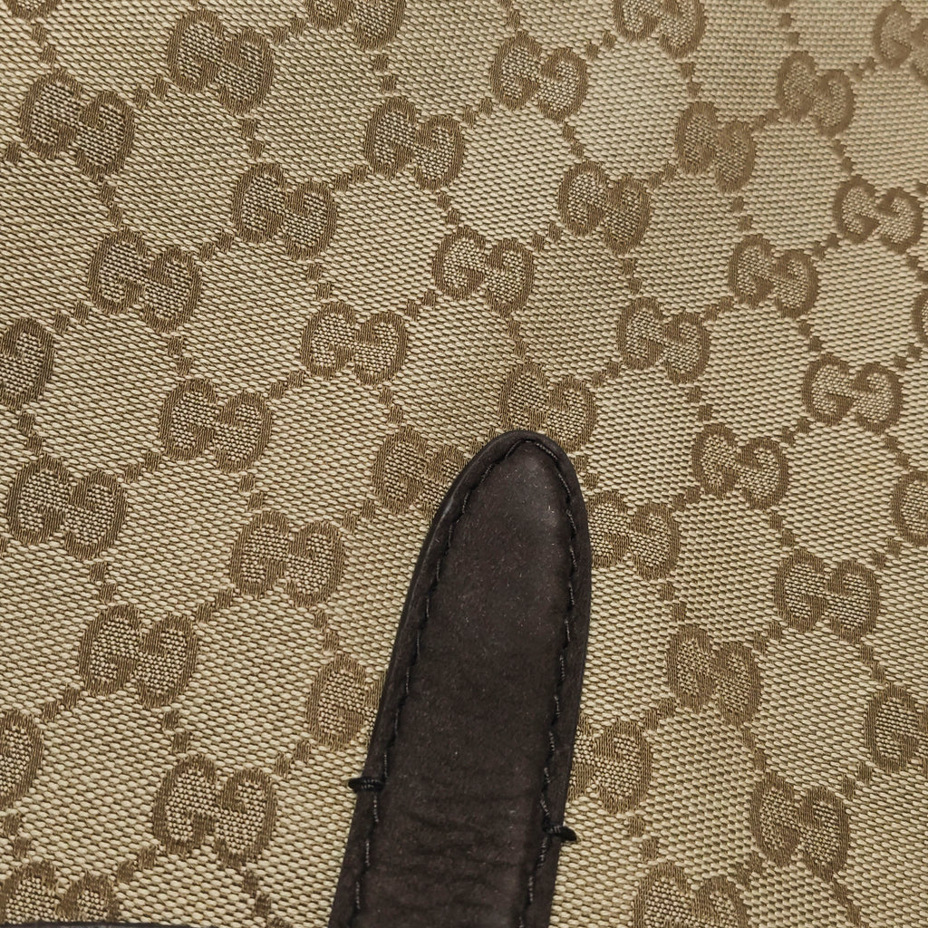 Gucci Jackie 1961 Small Canvas Shoulder Bag Nubuck