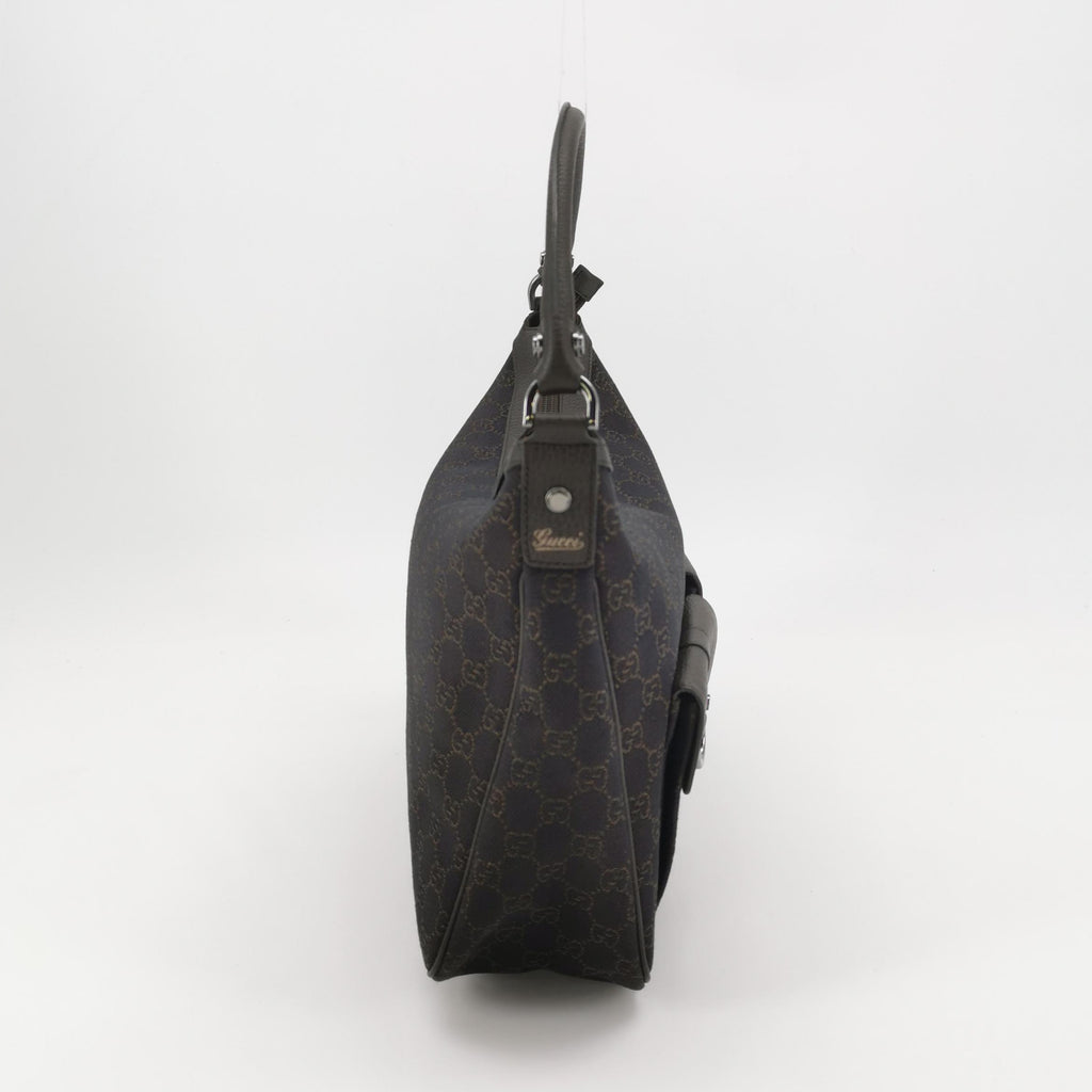 Gucci Abbey Pocket Hobo Shoulder Bag Brown