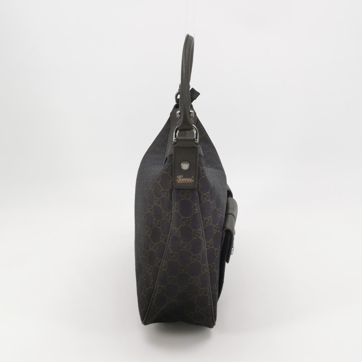 Gucci Abbey Pocket Hobo Shoulder Bag Brown