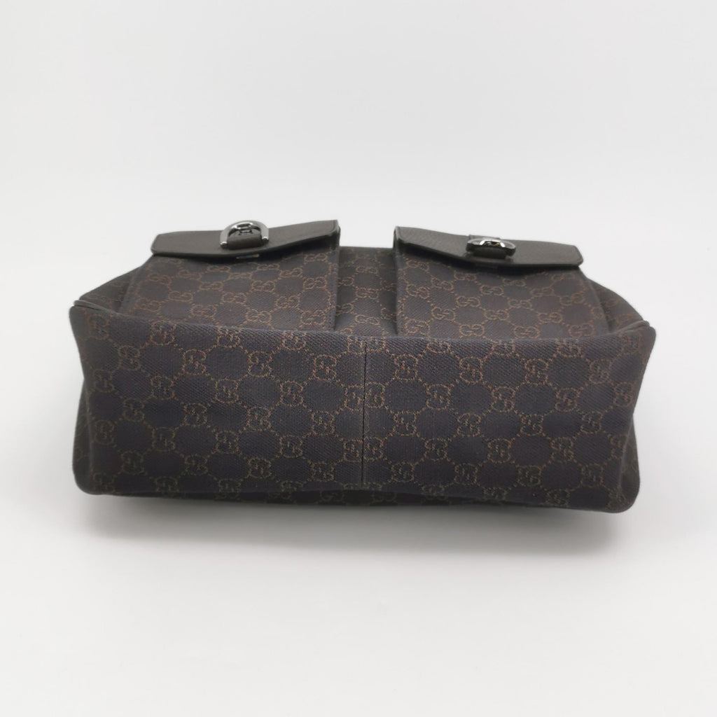 Gucci Abbey Pocket Hobo Shoulder Bag Brown