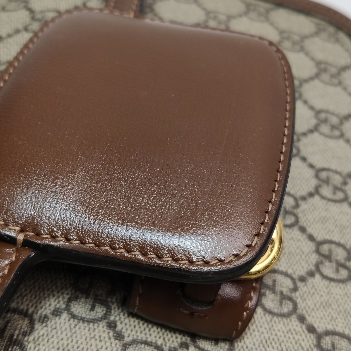 Gucci Horsebit Shoulder Bag Supreme Canvas
