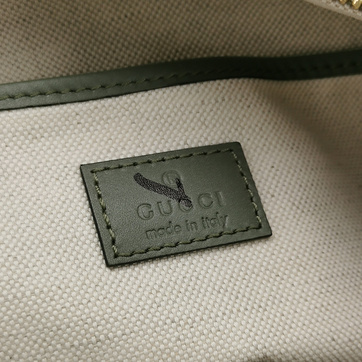 Gucci Half Horsebit Suede Shoulder Bag Sage Green