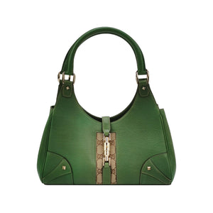 Gucci Jackie Nailhead Bardot Hobo Bag Green