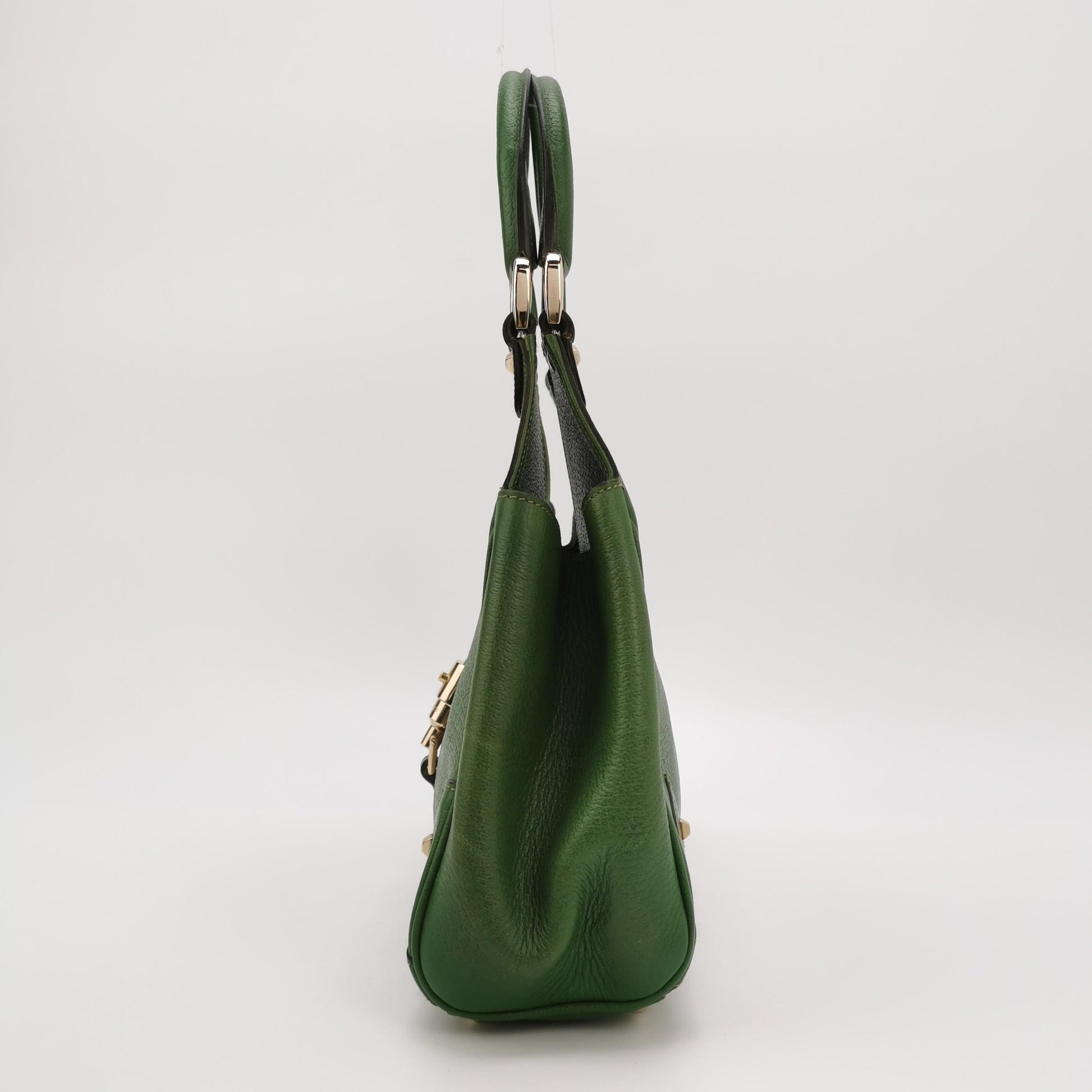 Gucci Jackie Nailhead Bardot Hobo Bag Green