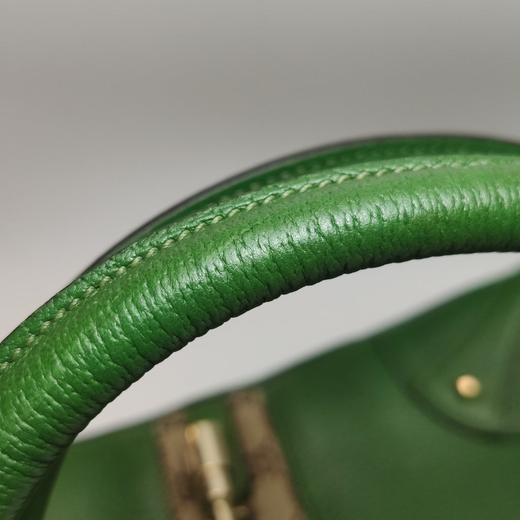 Gucci Jackie Nailhead Bardot Hobo Bag Green