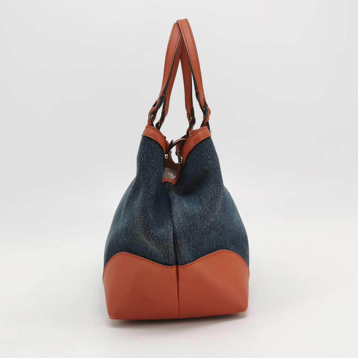 Gucci Denim Craft Tote Denim Orange