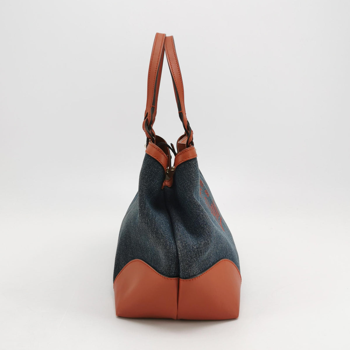 Gucci Denim Craft Tote Denim Orange