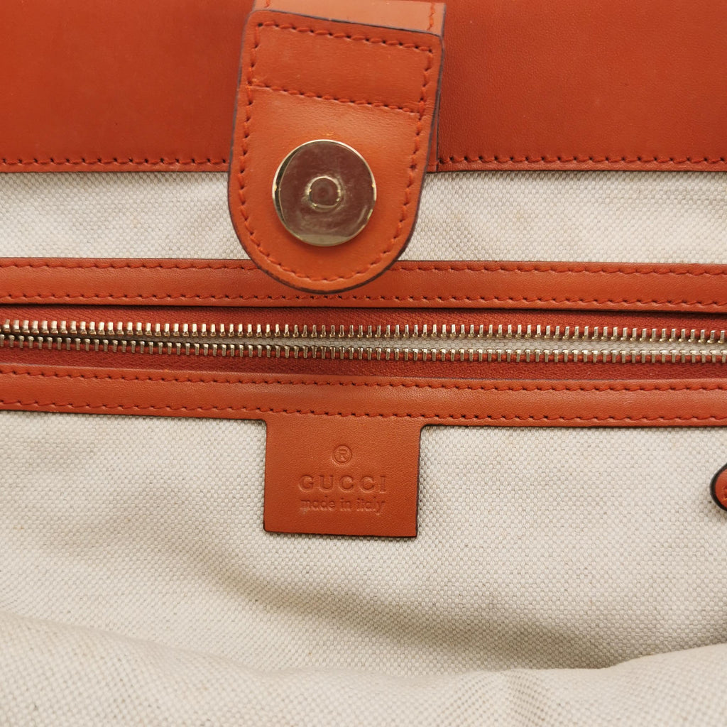 Gucci Denim Craft Tote Denim Orange