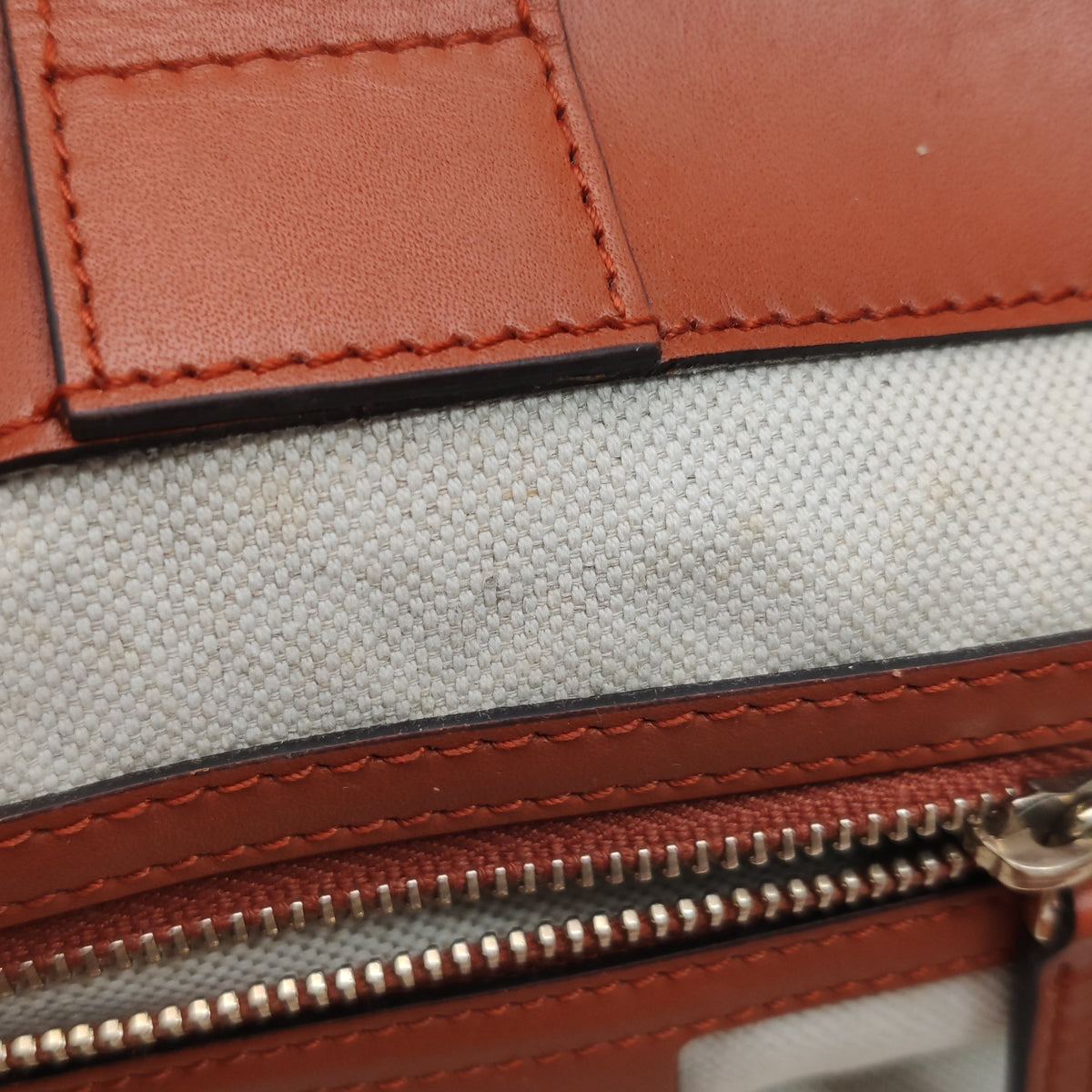Gucci Denim Craft Tote Denim Orange