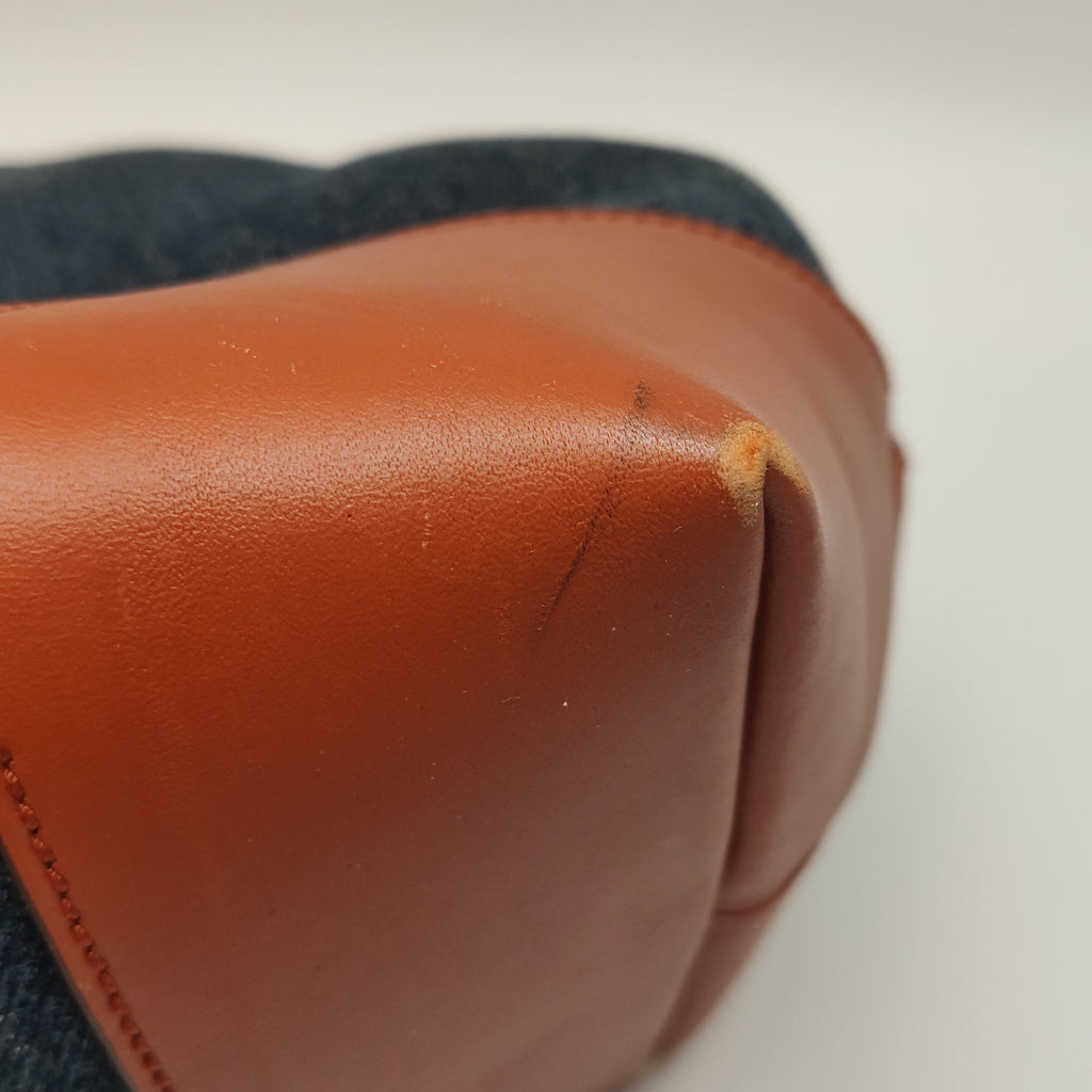 Gucci Denim Craft Tote Denim Orange