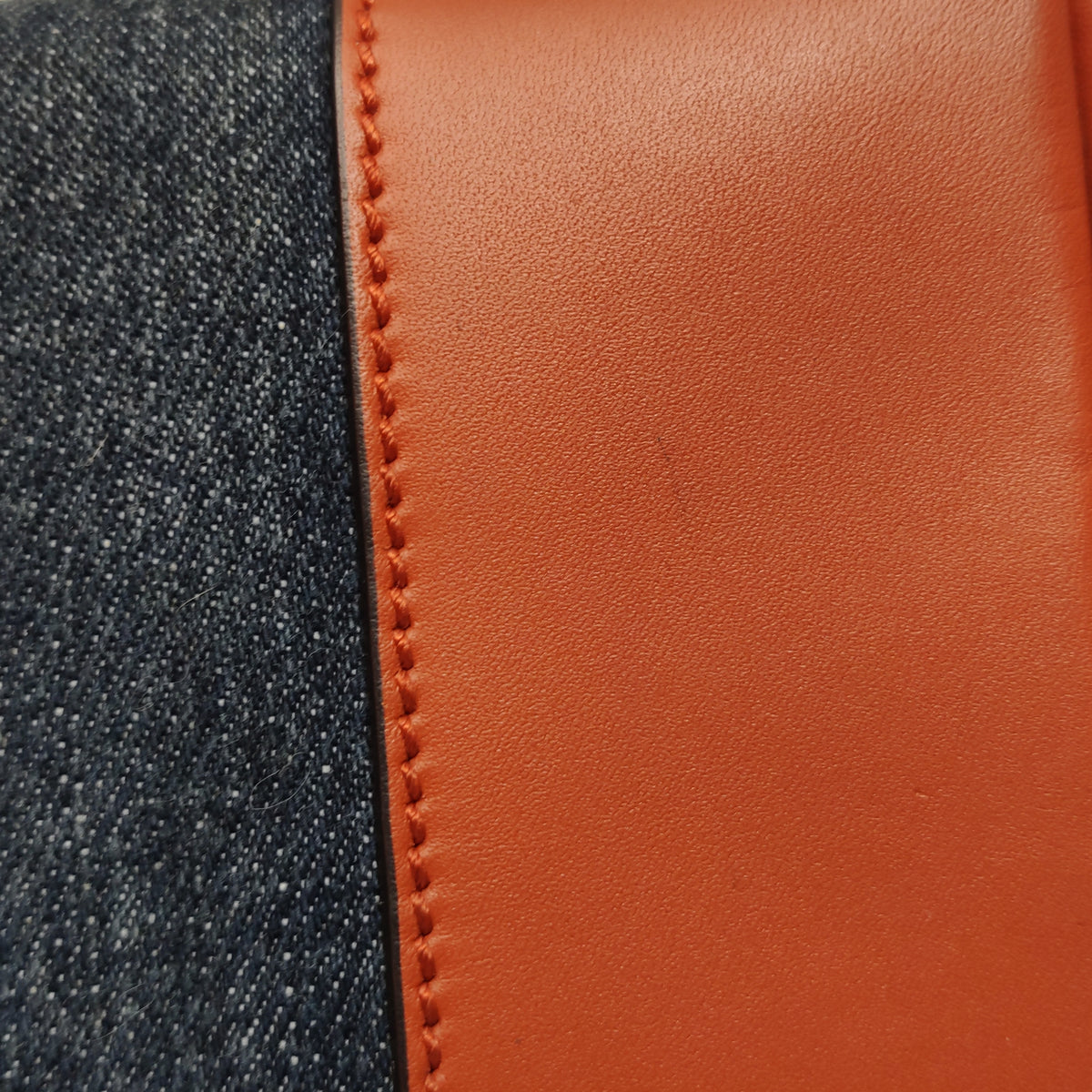 Gucci Denim Craft Tote Denim Orange