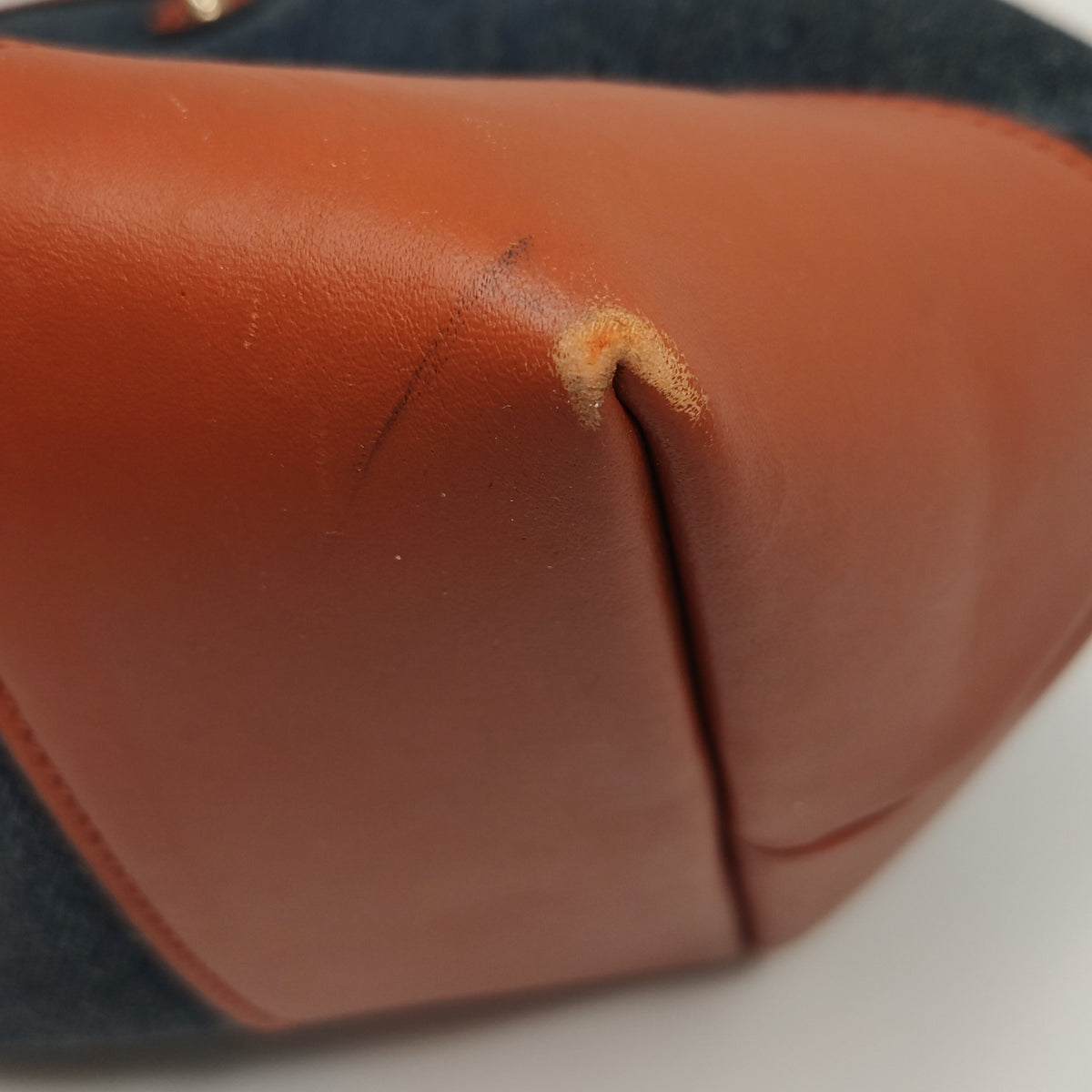 Gucci Denim Craft Tote Denim Orange