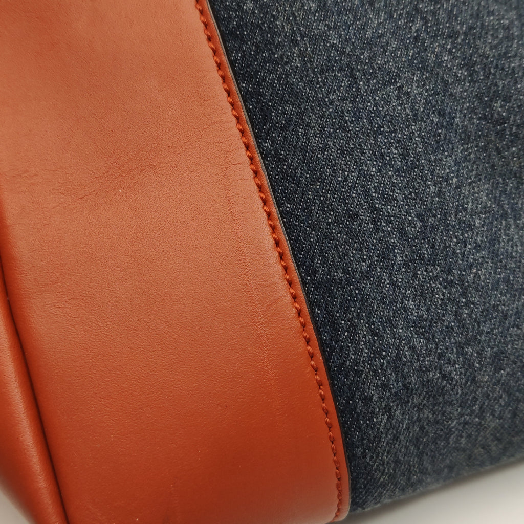 Gucci Denim Craft Tote Denim Orange