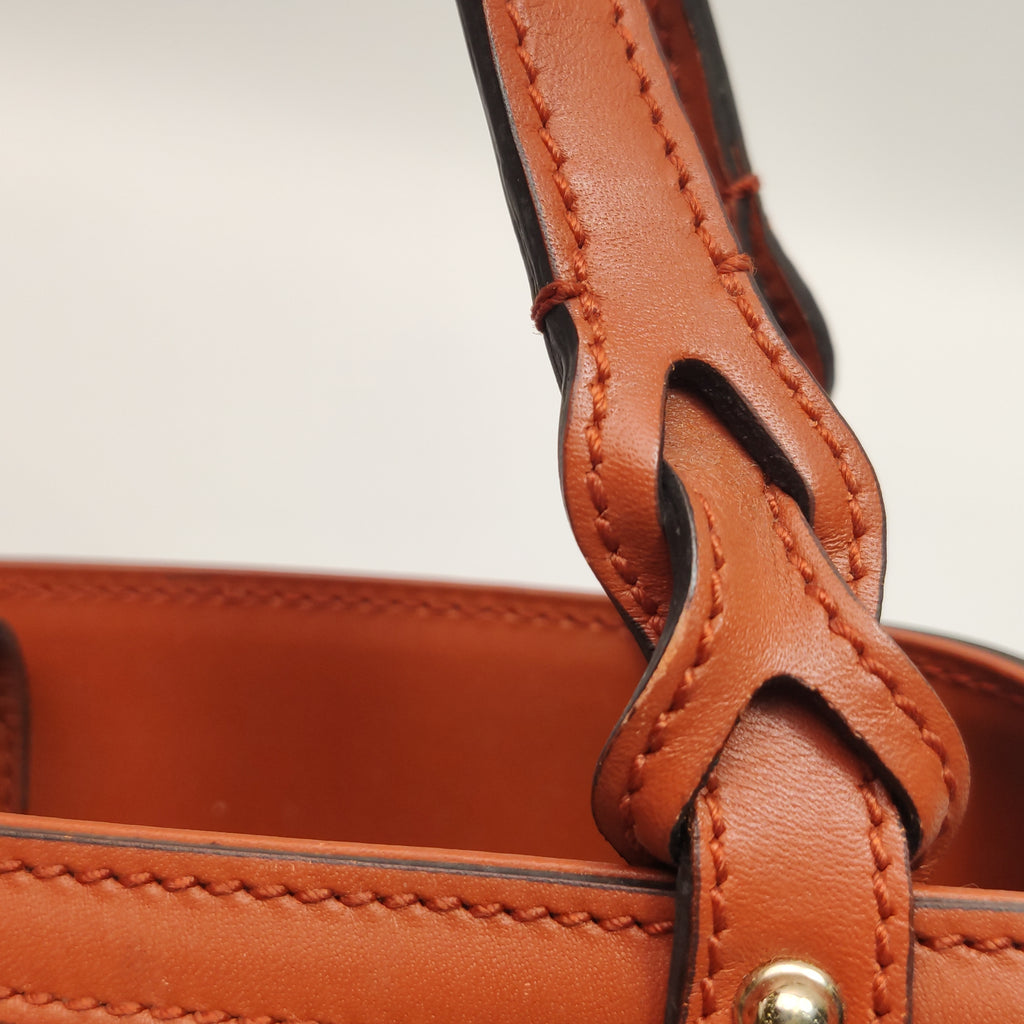 Gucci Denim Craft Tote Denim Orange