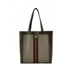 Gucci Ophidia Supreme Monogram Web Large Ophidia Vertical Tote