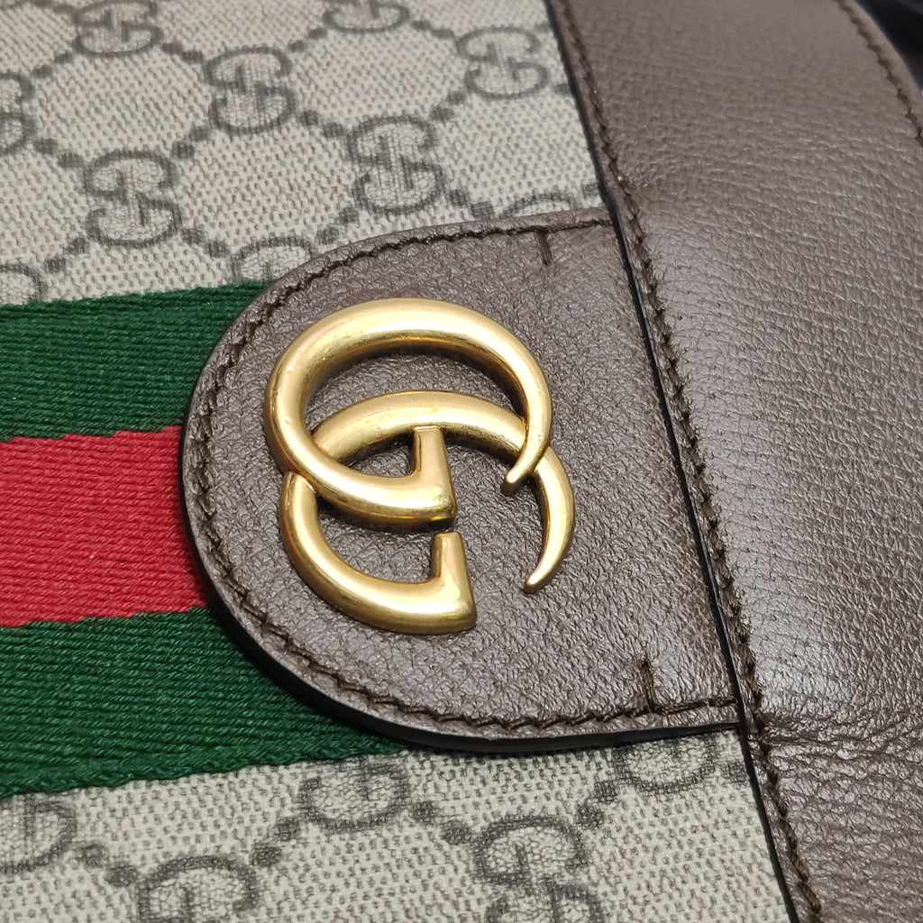 Gucci Ophidia Supreme Monogram Web Large Ophidia Vertical Tote