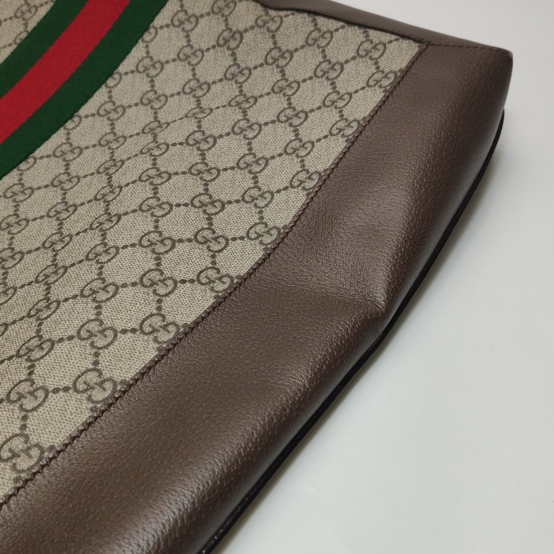 Gucci Ophidia Supreme Monogram Web Large Ophidia Vertical Tote