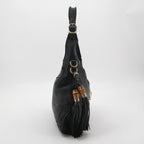 Gucci Bamboo New Jackie Hobo Grained Soft Leather Black