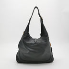 Gucci Bamboo New Jackie Hobo Grained Soft Leather Black