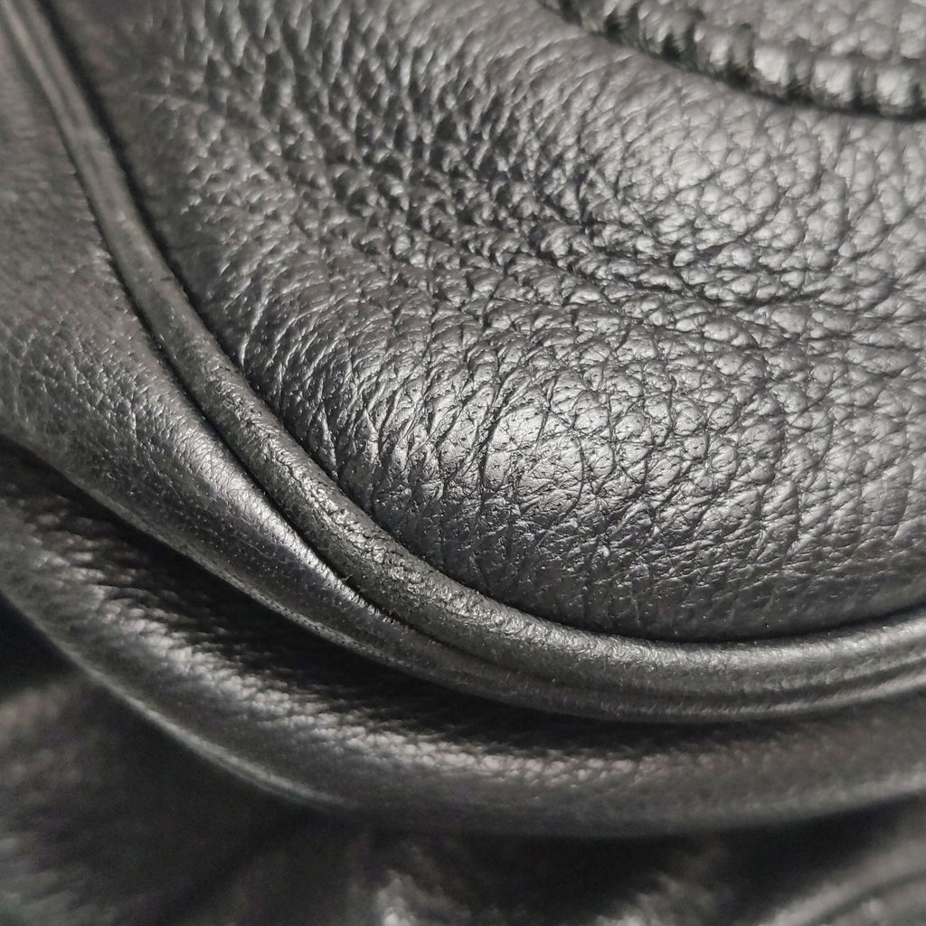 Gucci Bamboo New Jackie Hobo Grained Soft Leather Black