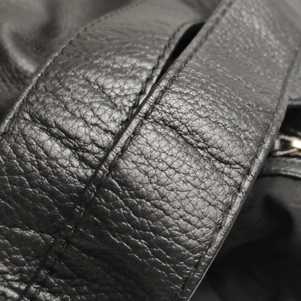 Gucci Bamboo New Jackie Hobo Grained Soft Leather Black