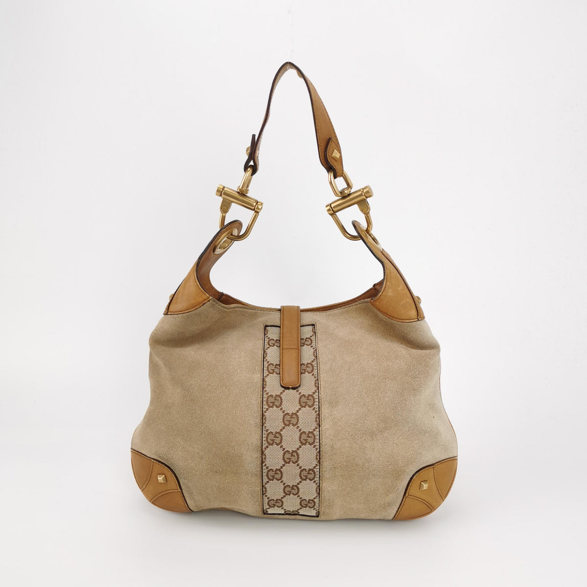 Gucci Jackie Suede Beige Brown