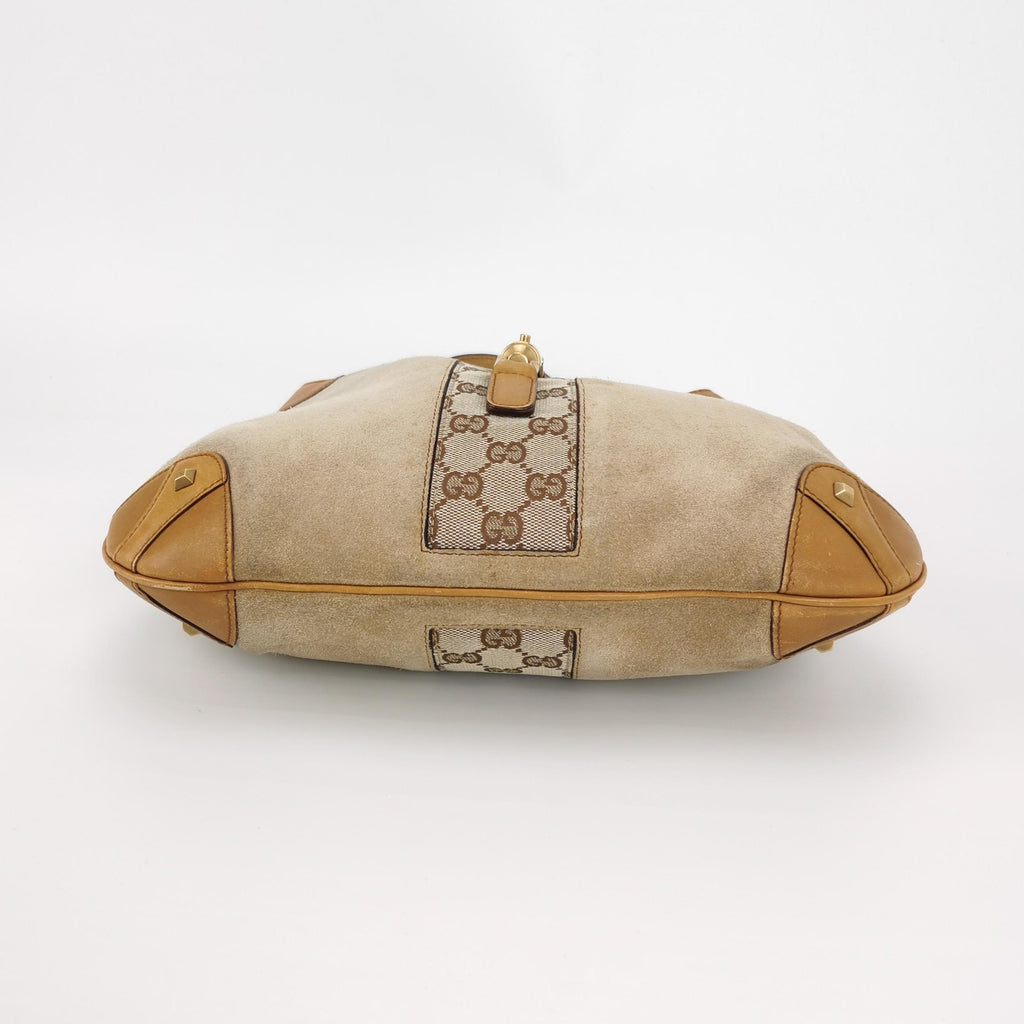 Gucci Jackie Suede Beige Brown