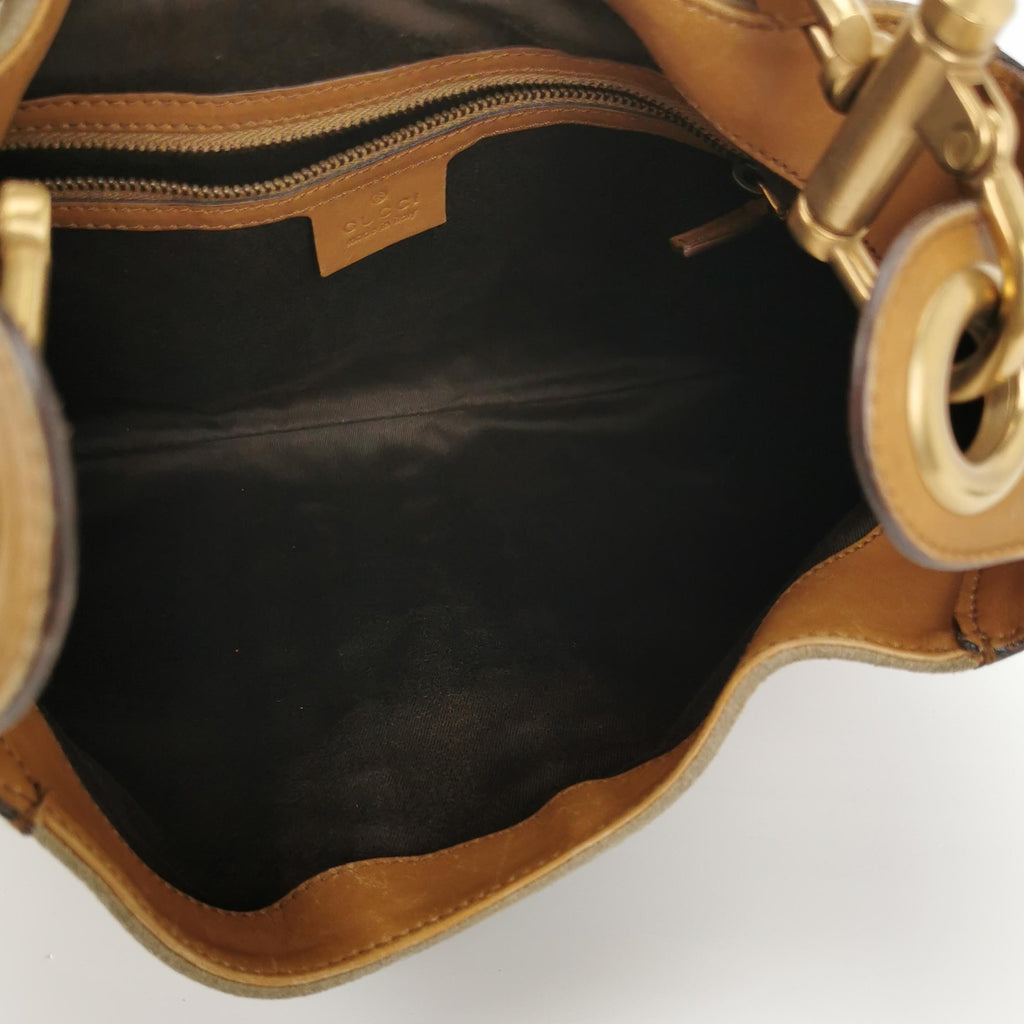 Gucci Jackie Suede Beige Brown