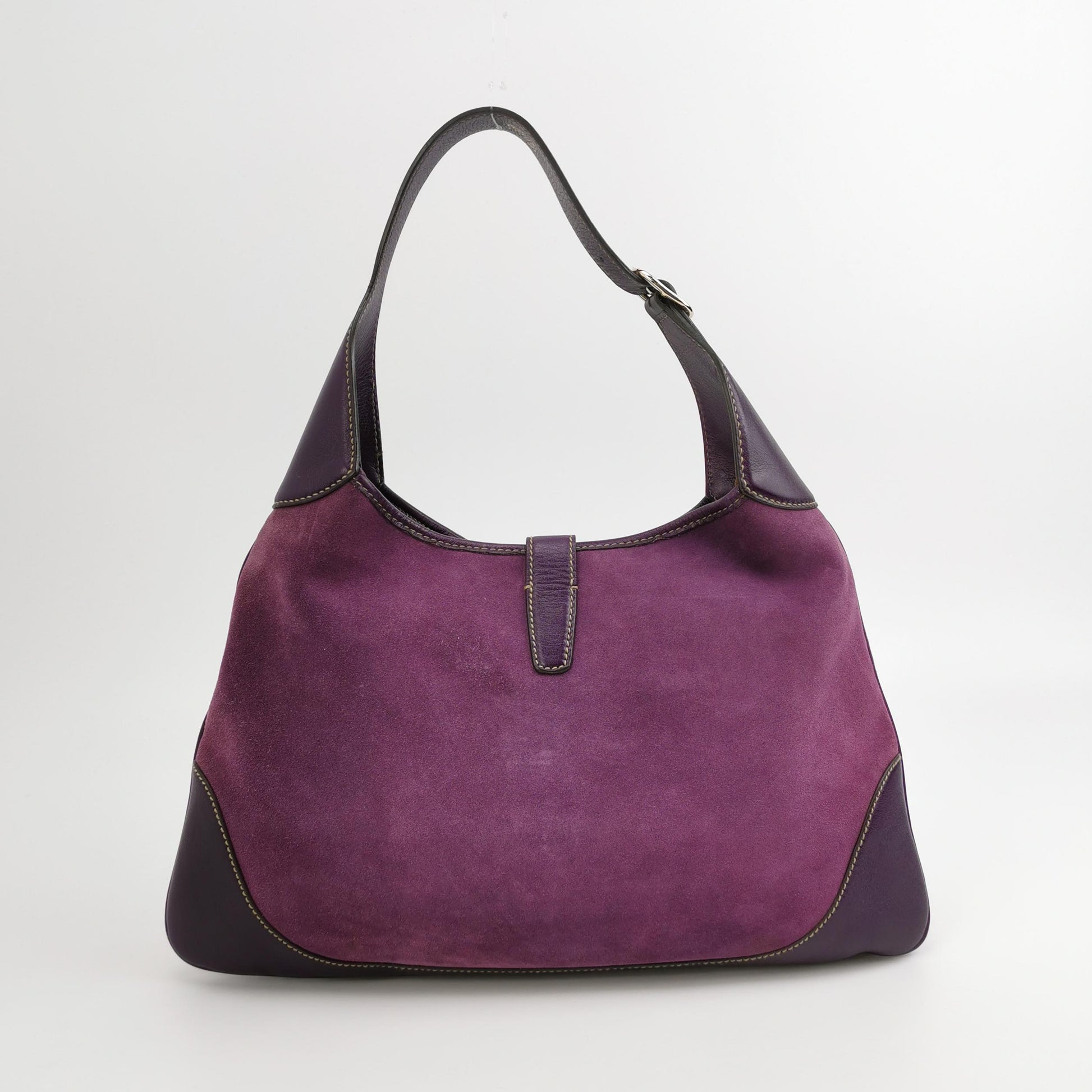 Gucci Jackie Suede Studded O Bouvier Hobo