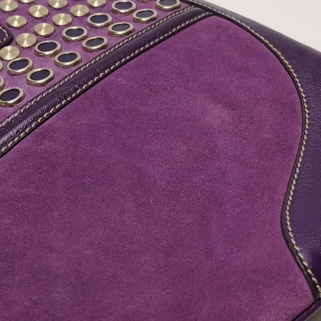 Gucci Jackie Suede Studded O Bouvier Hobo