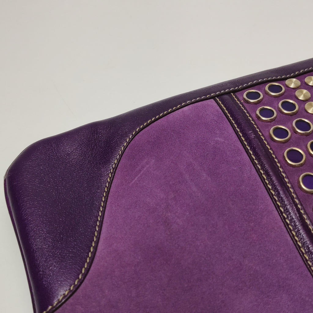 Gucci Jackie Suede Studded O Bouvier Hobo