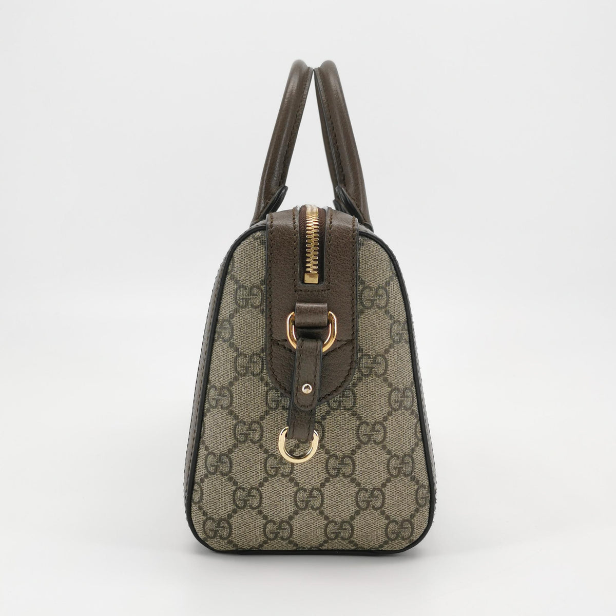 Gucci GG Supreme Monogram Web Medium Ophidia Boston Brown
