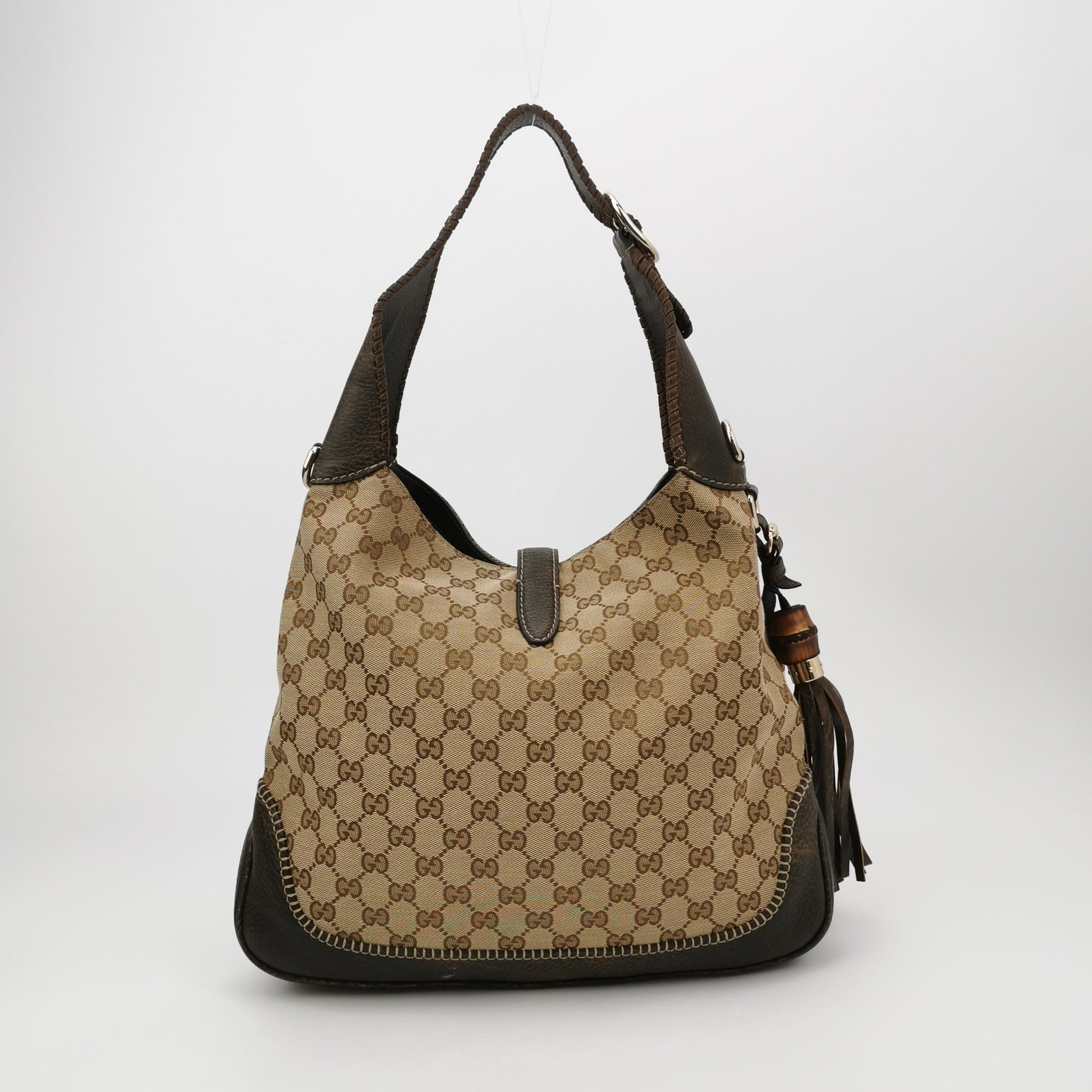 Gucci Jackie Canvas Bamboo Tassel