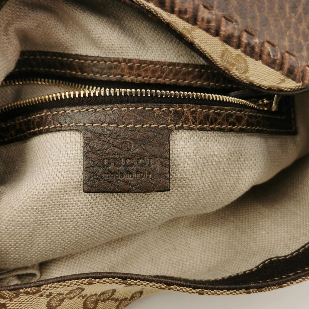 Gucci Jackie Canvas Bamboo Tassel