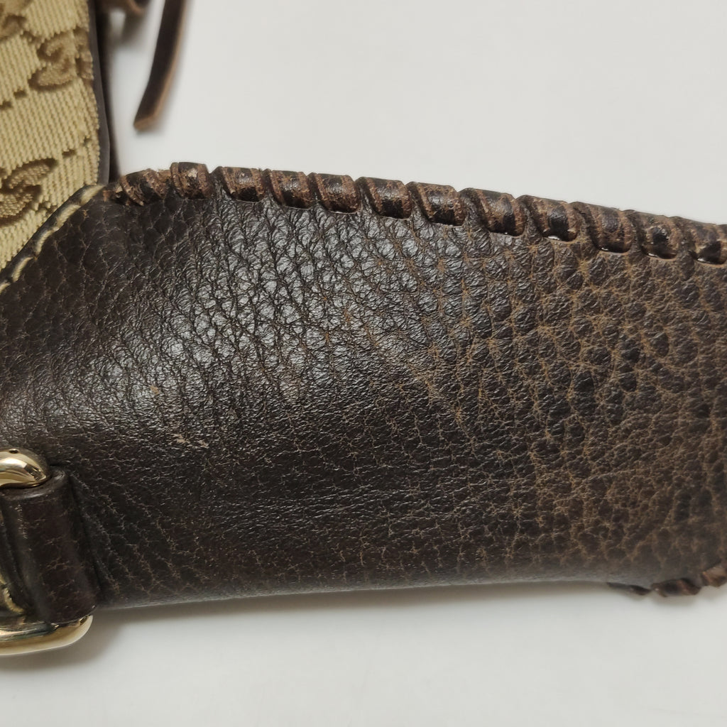 Gucci Jackie Canvas Bamboo Tassel