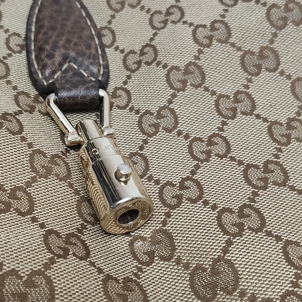 Gucci Jackie Canvas Bamboo Tassel