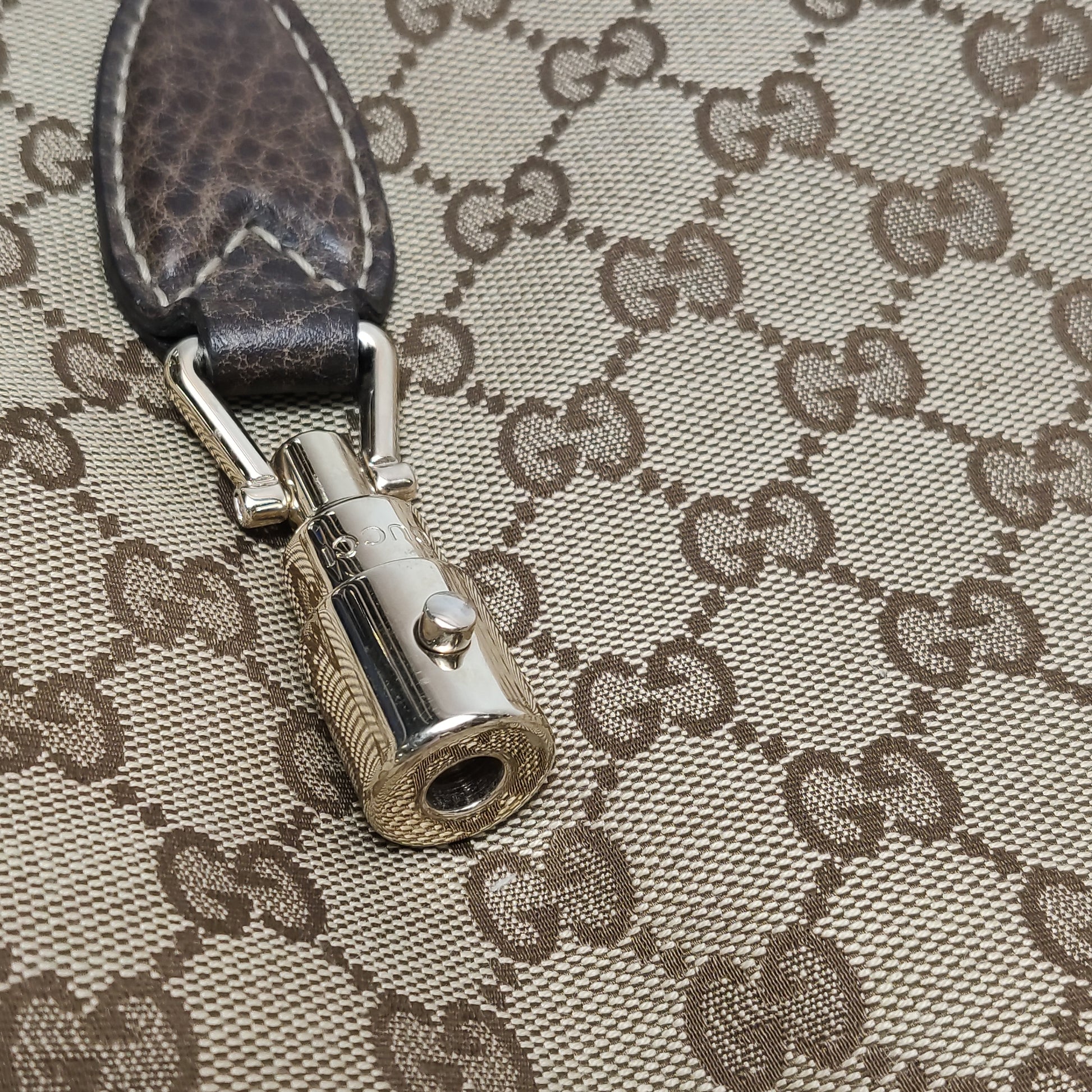 Gucci Jackie Canvas Bamboo Tassel